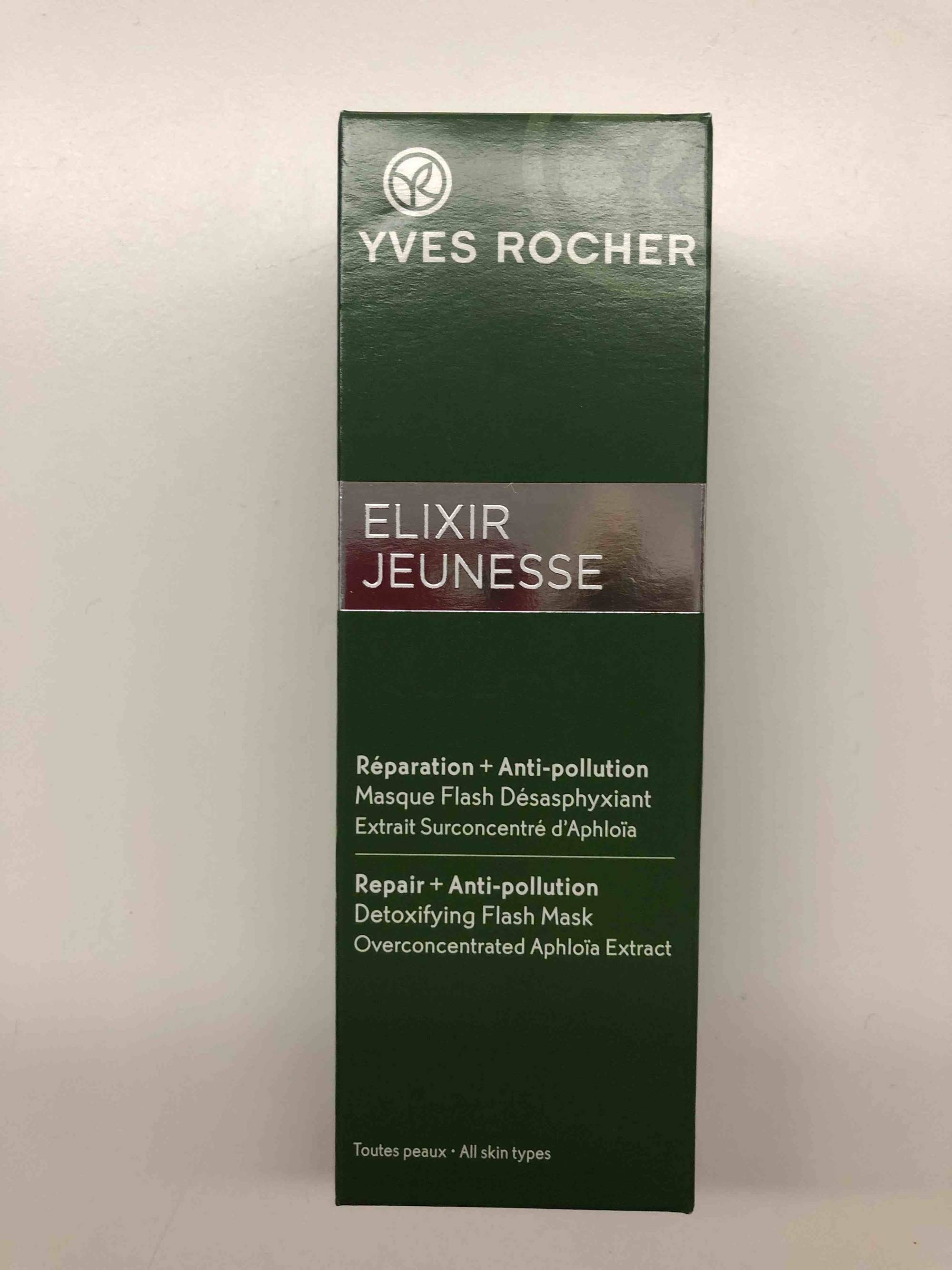 YVES ROCHER - Elixir jeunesse - Masque flash désasphyxiant