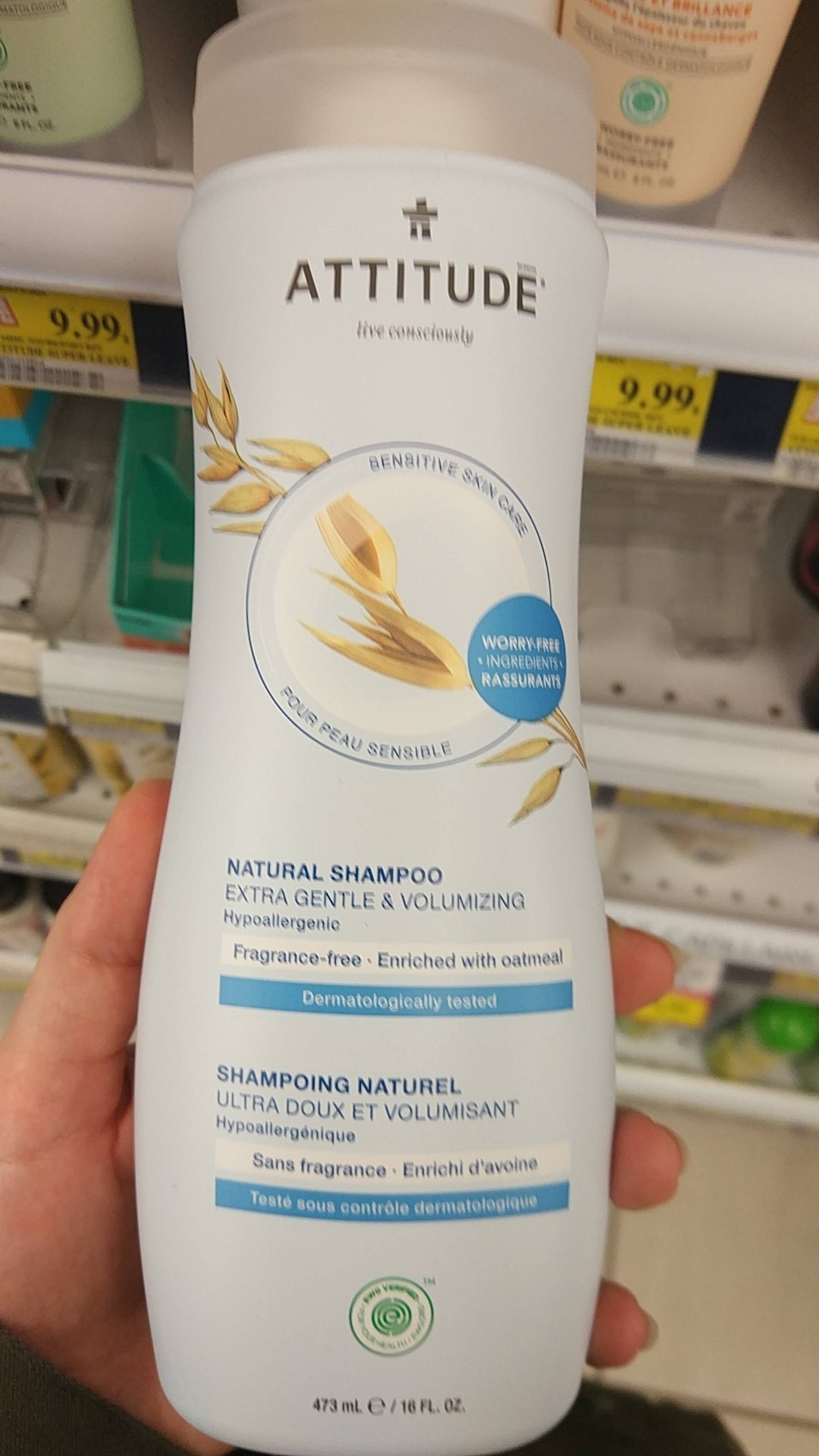 ATTITUDE - Shampooing naturel ultra doux et volumisant