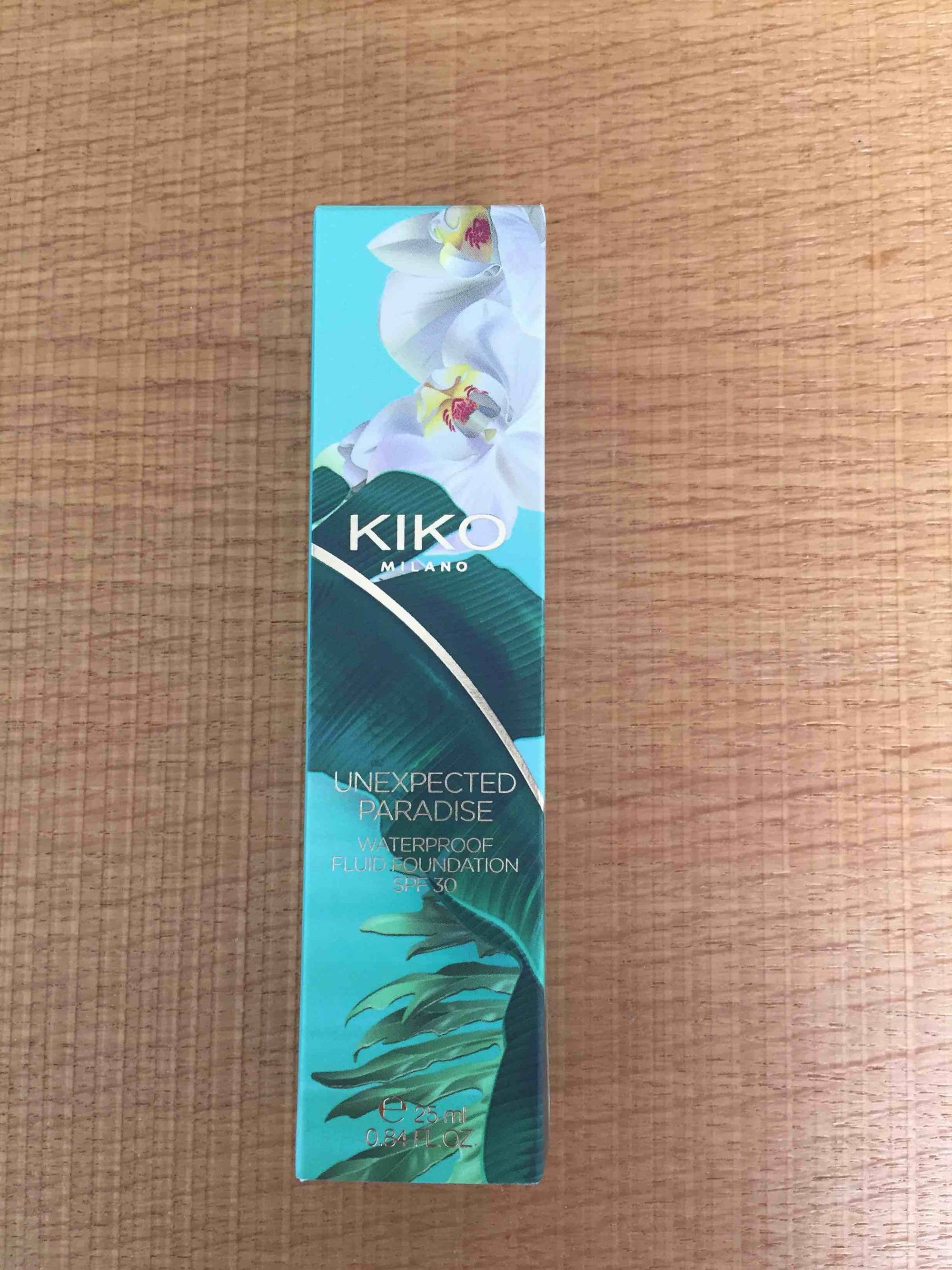 KIKO - Unexpected paradise - Waterproof fluid foundation SPF 30