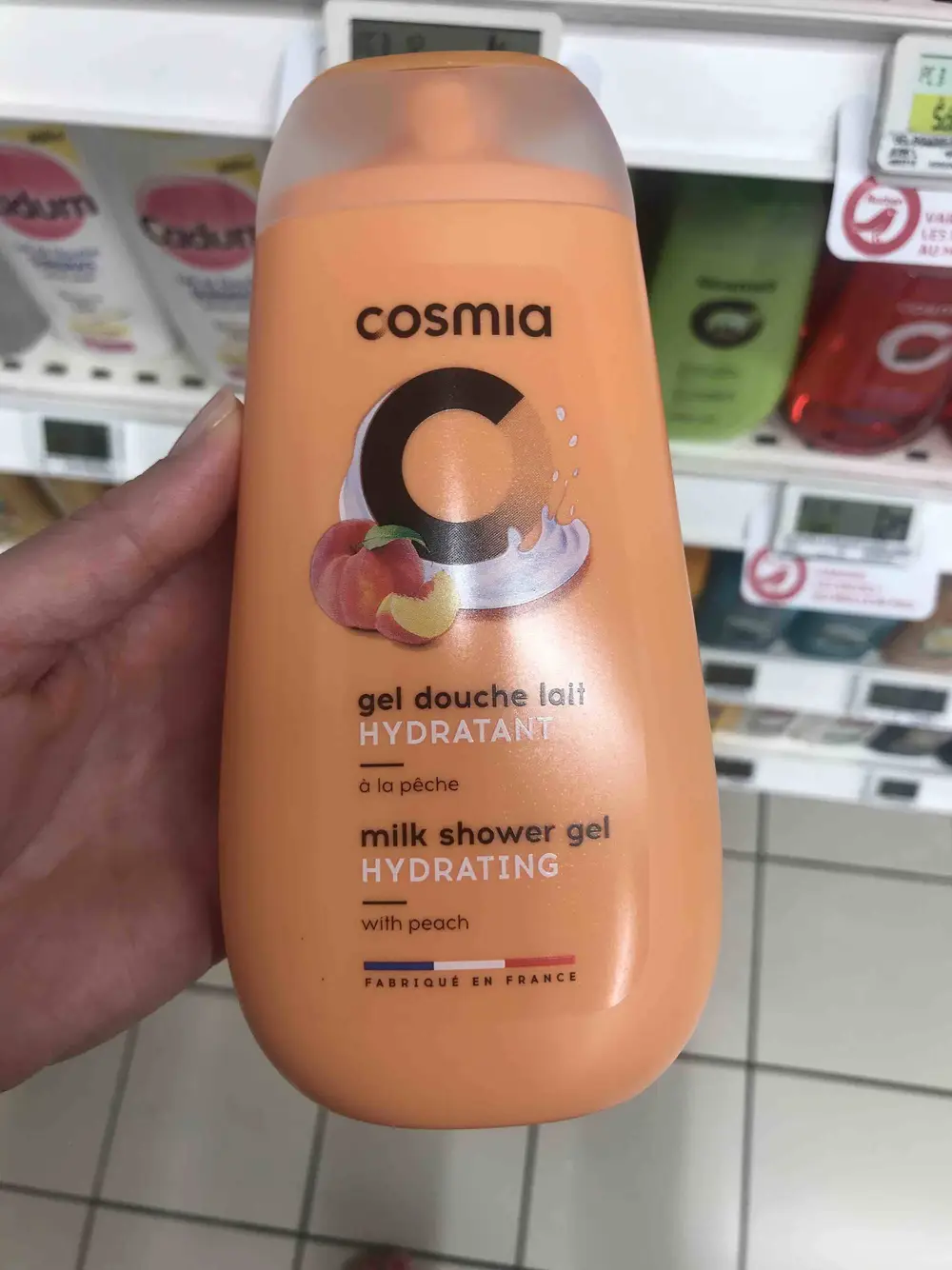 COSMIA - Gel douche lait hydratant à la pêche