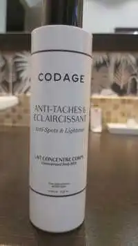 CODAGE - Anti-taches & éclaircissant - Lait concentré corps