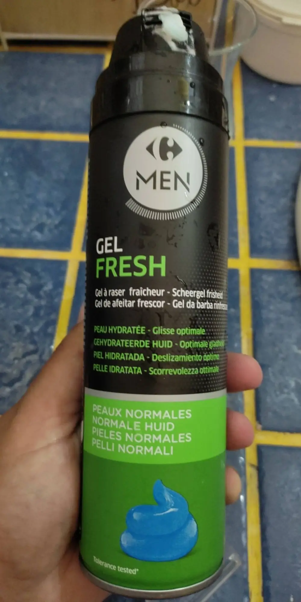 CARREFOUR MEN - Gel fresh - Gel à raser fraîcheur