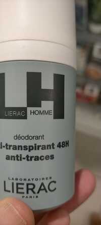 LIÉRAC - Homme - Déodorant anti-transpirant, anti-traces 48H