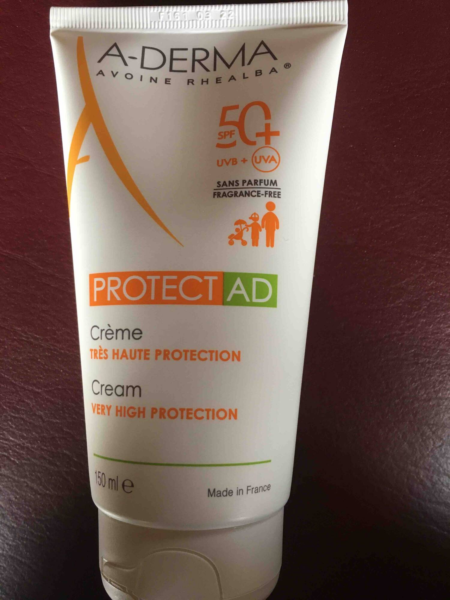 A-DERMA - Avoine rhealba Protect AD - Crème très haute protection SPF 50+