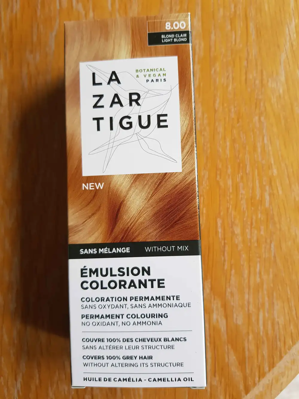 LAZARTIGUE - Emulsion colorante - Coloration permanente 8.00 blond clair