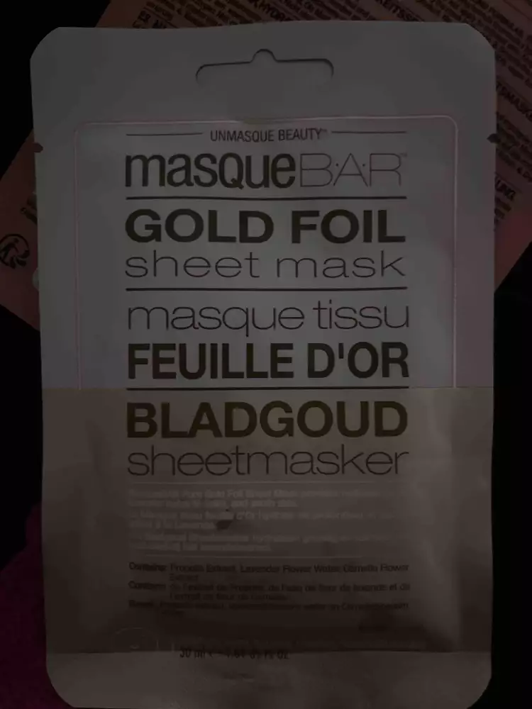 B.A.R - Masque tissu feuille d'or