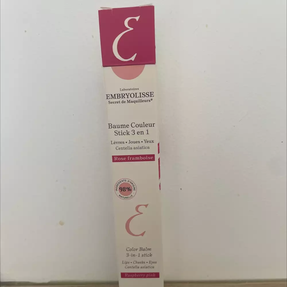 EMBRYOLISSE - Baume couleur stick 3 en 1 rose framboise