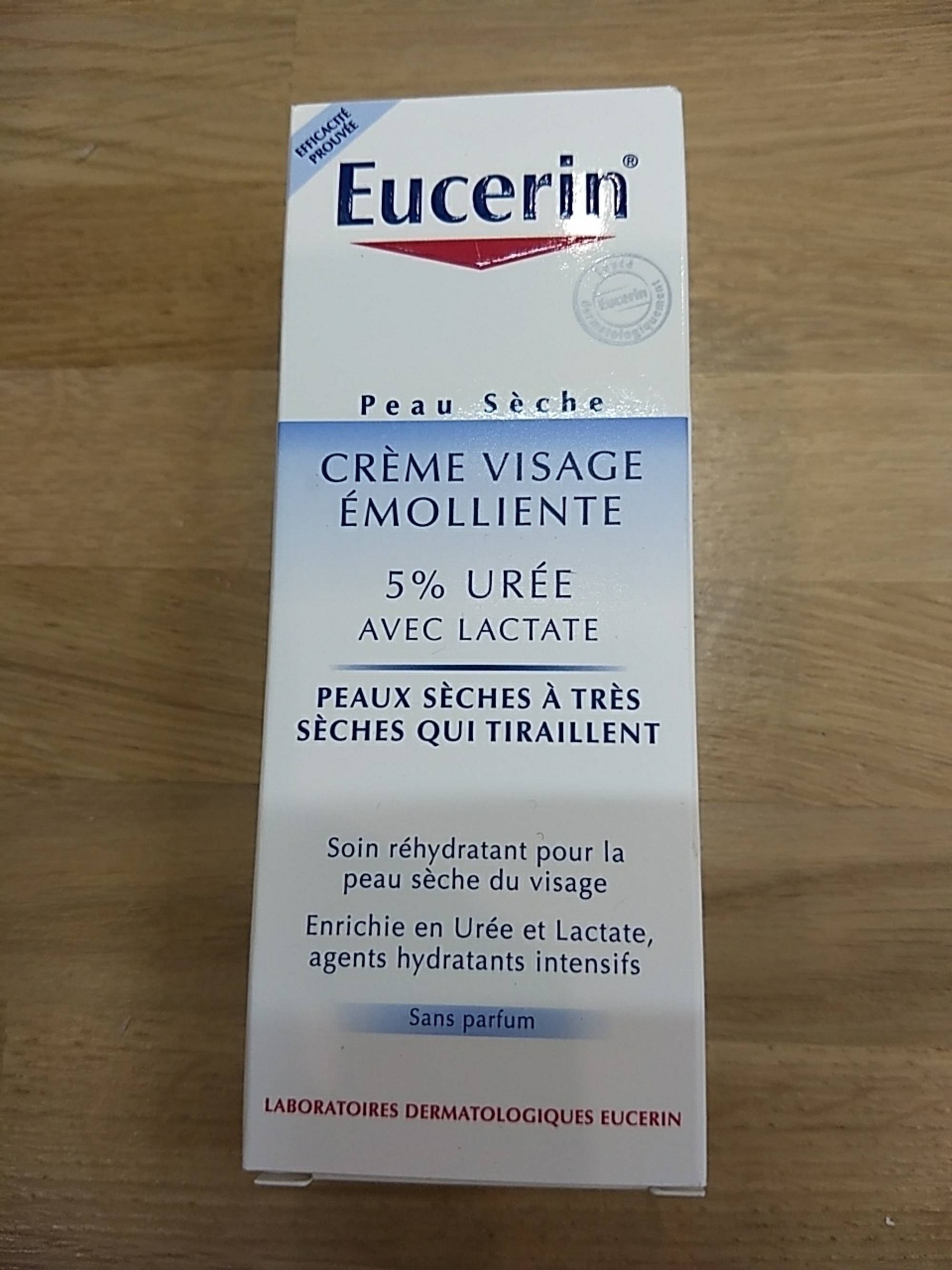EUCERIN - Crème visage émolliente - Soin réhydratant pour la peau sèche du visage