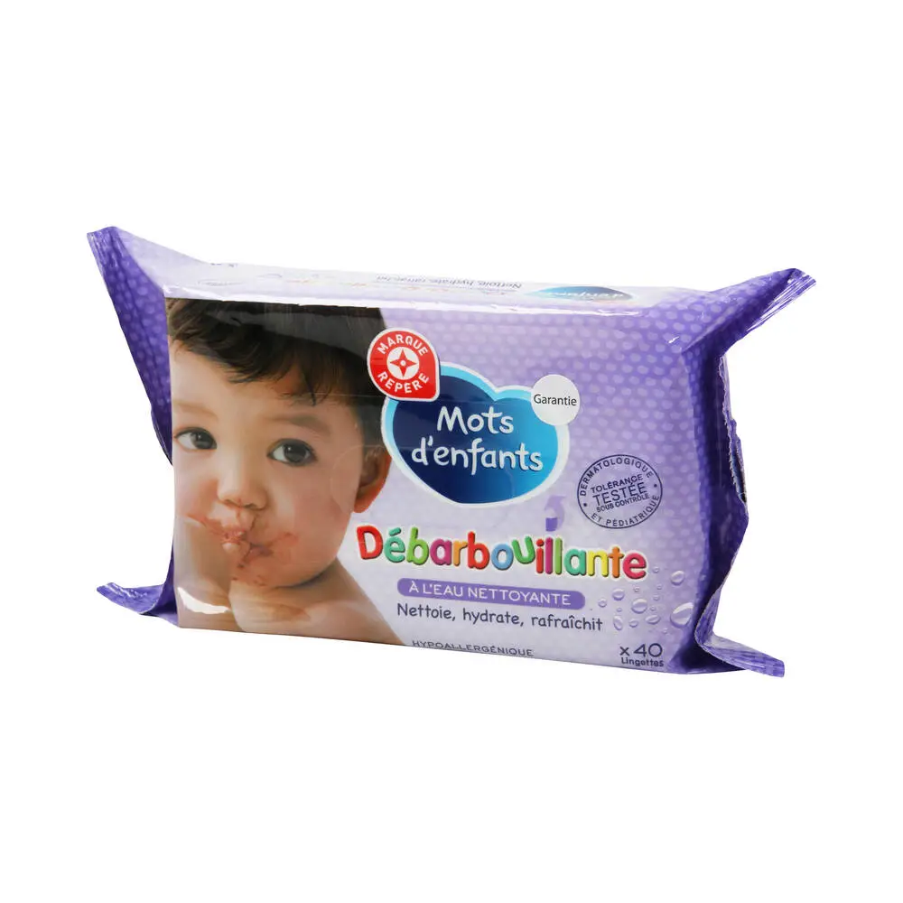 MARQUE REPÈRE - Lingettes débarbouillantes x40