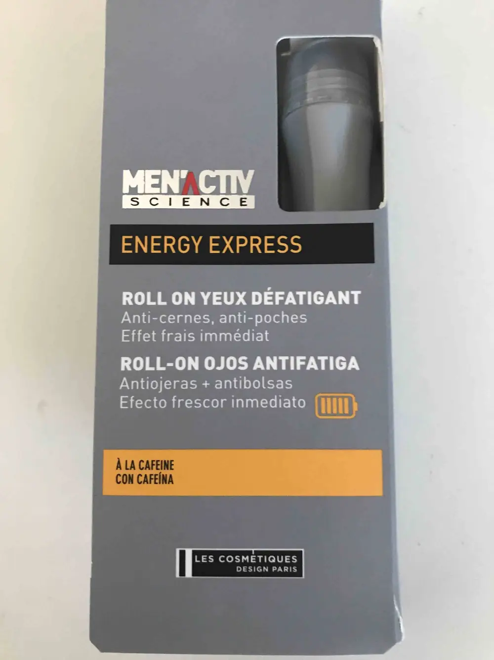 LES COSMÉTIQUES DESIGN PARIS - Men'activ Energy express - Roll on yeux défatigant