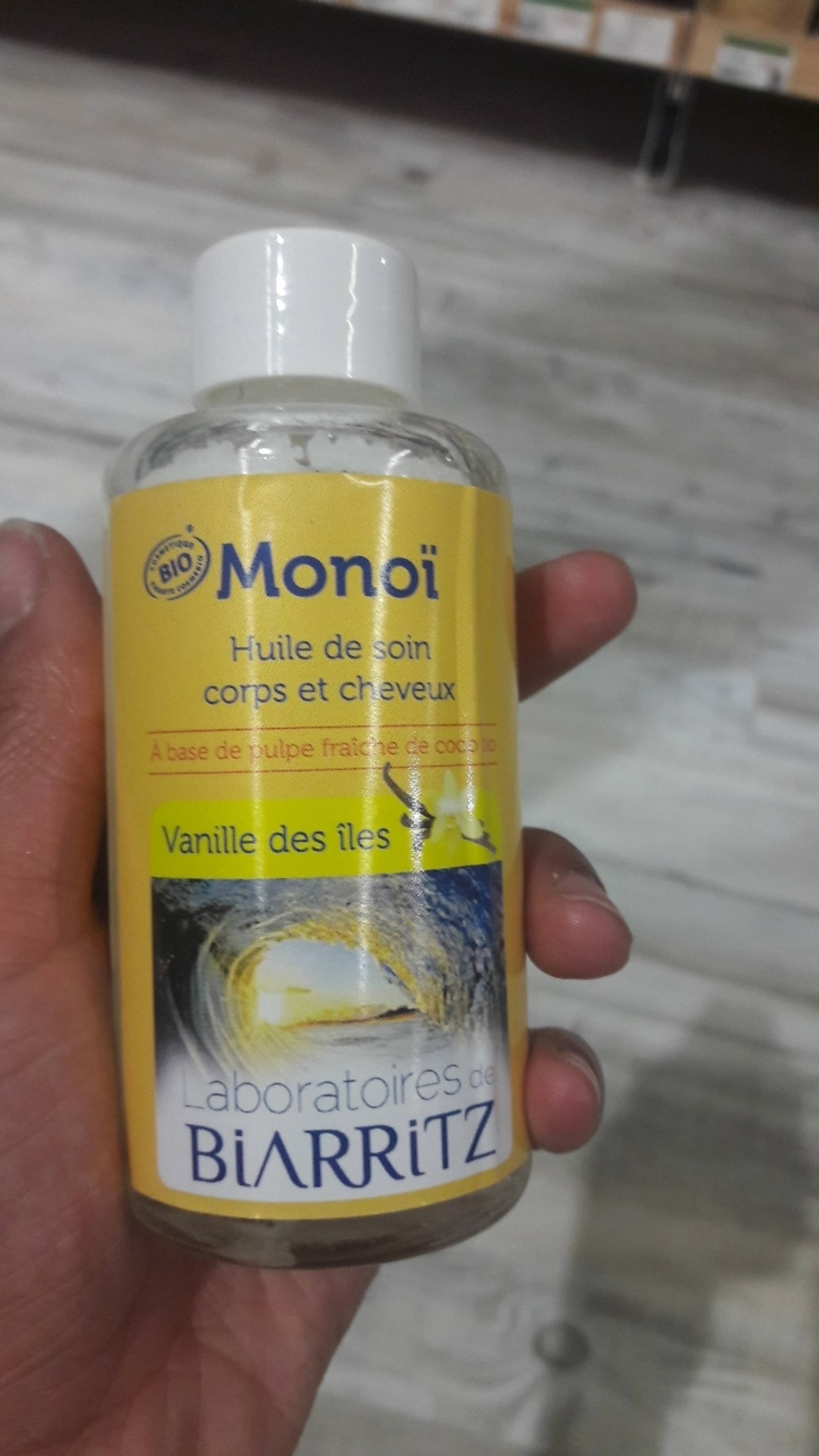 Huile de Monoi-Coco bio corps et cheveux : Laboratoires de Biarritz