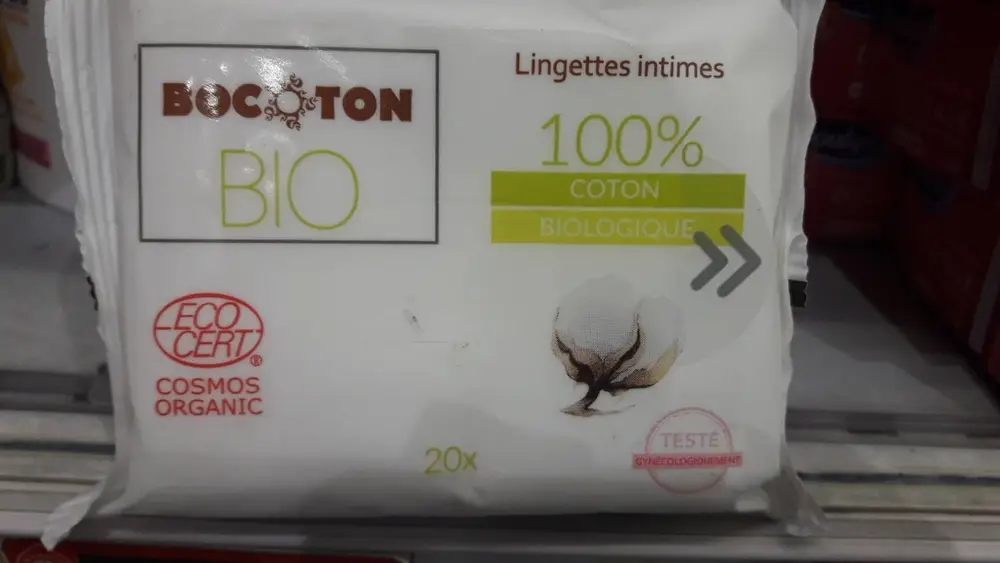 BOCOTON - Bio - 20 Lingettes intimes 100% coton