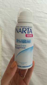 NARTA - Mini invisible - Anti-transpirant fraîcheur pure 24h 