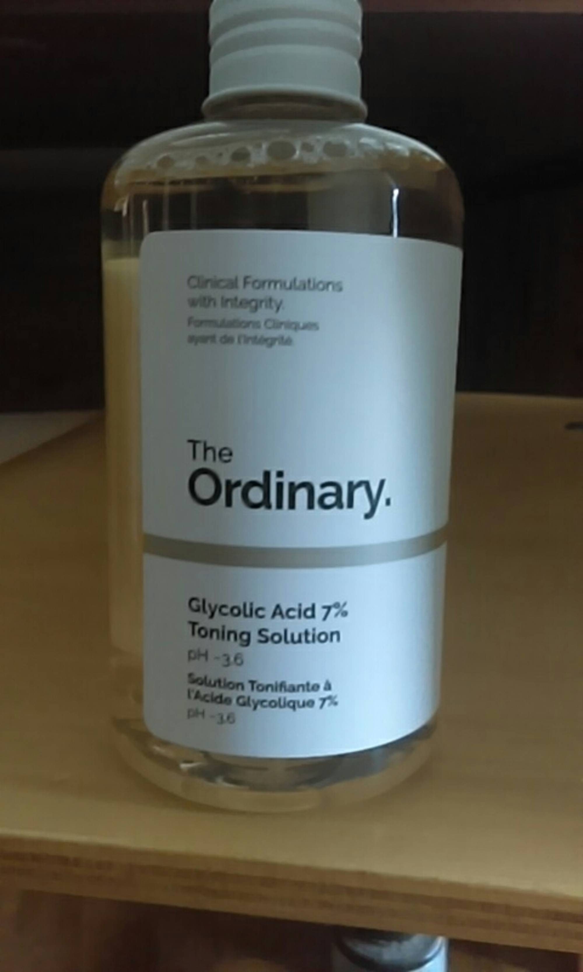 Composition THE ORDINARY Glycolic Acid 7% - Toning solution - UFC-Que  Choisir