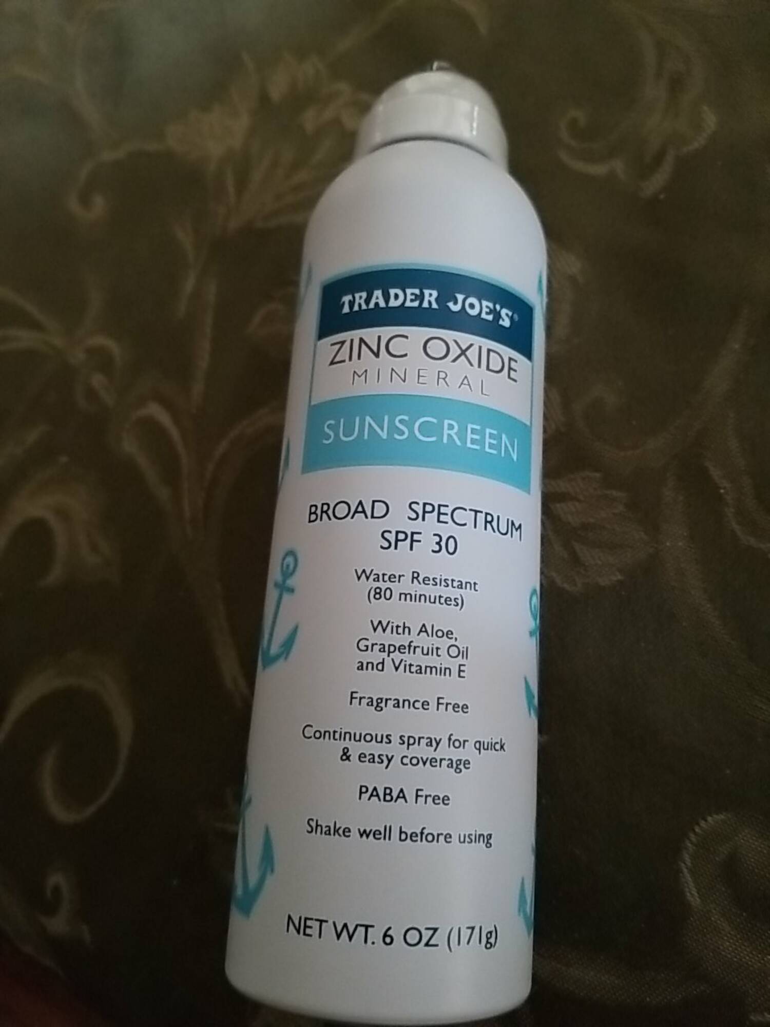 trader joes zinc oxide sunscreen