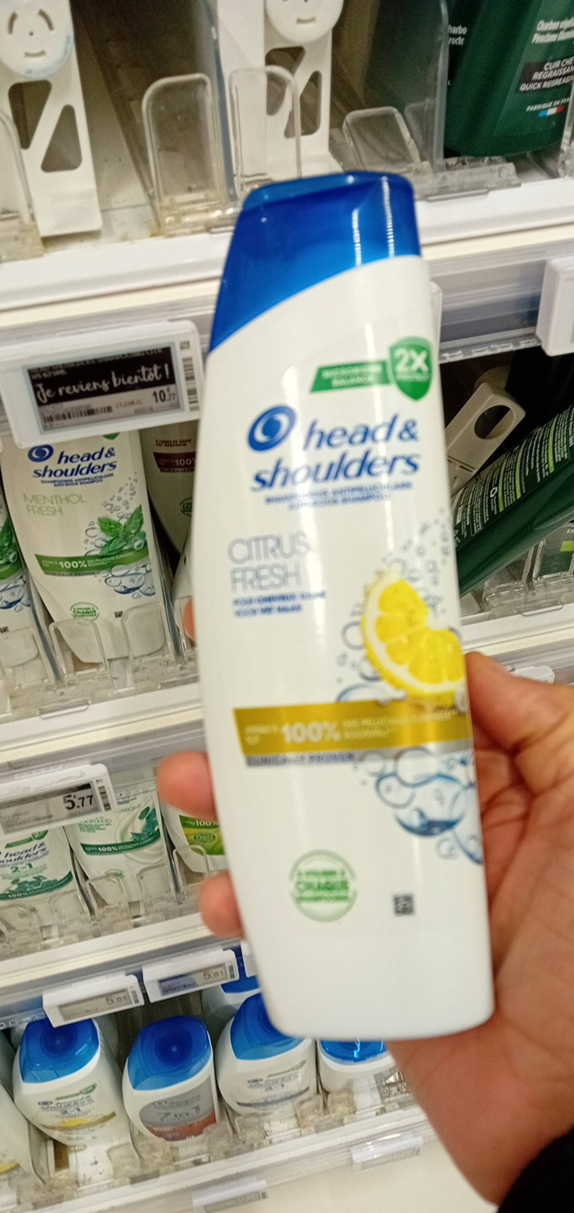 HEAD & SHOULDERS - Shampooing anti-pelliculaire citrus fresh