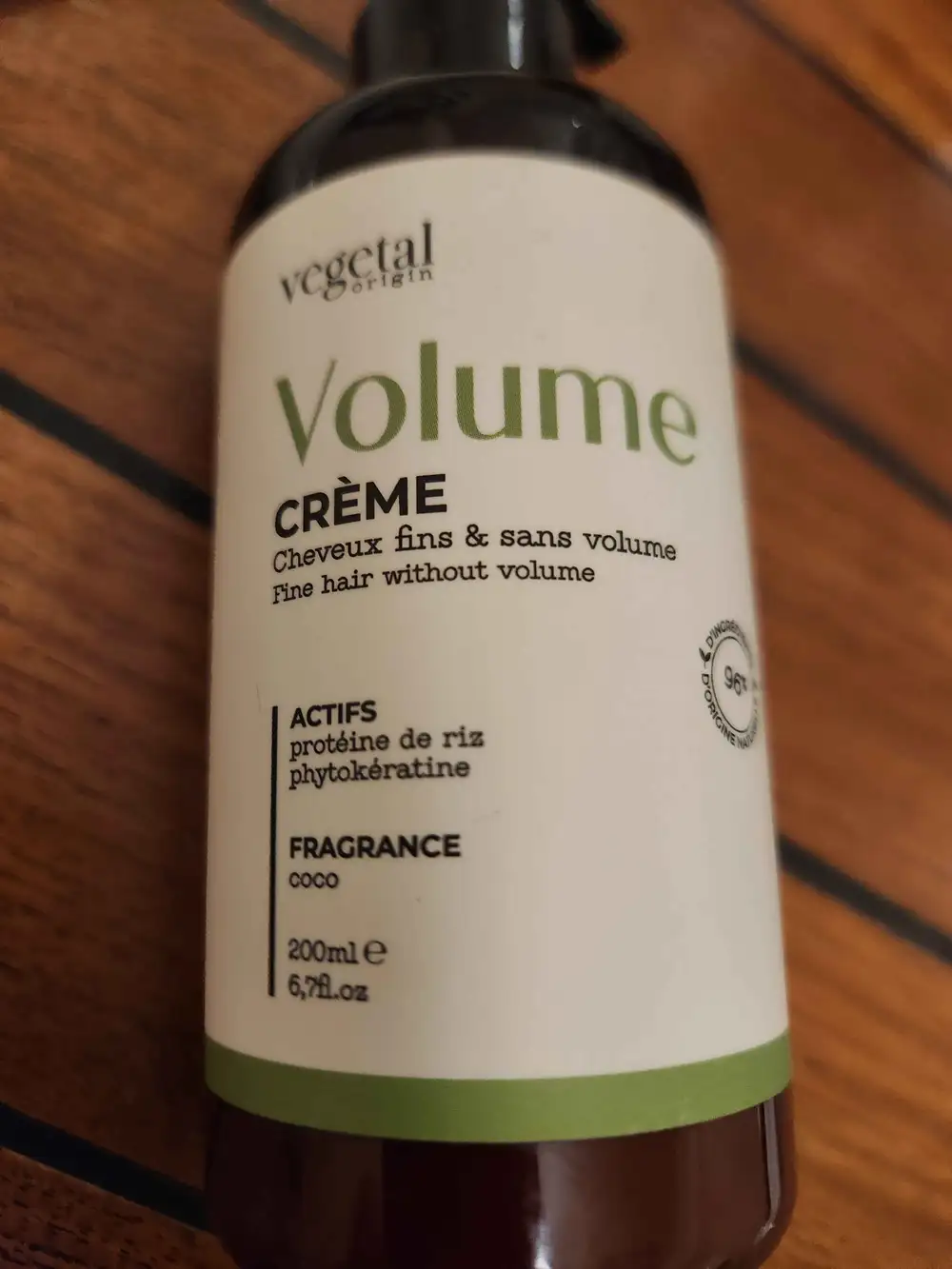 VEGETAL ORIGIN - Volume - Crème cheveux fins & sans volume