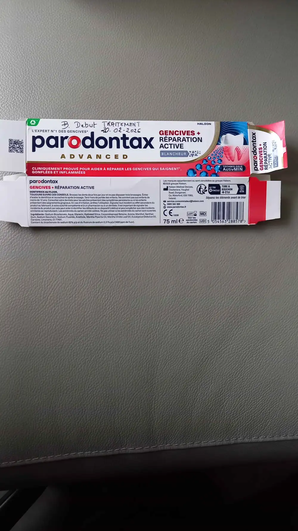 PARODONTAX - Dentifrice gencives+ réparation active blancheur
