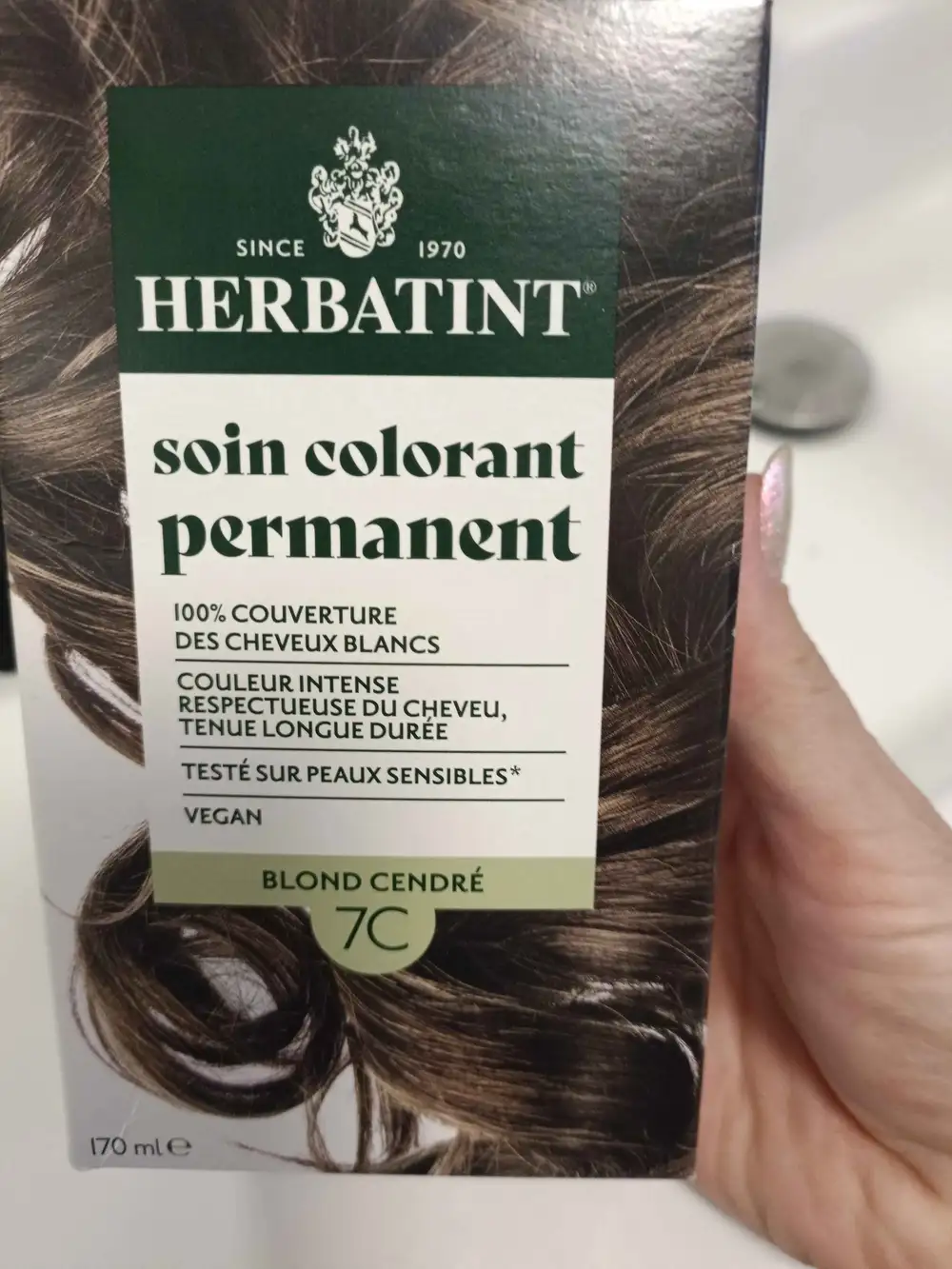 HERBATINT - Soin colorant permanent blond cendré 7C