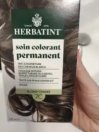 HERBATINT - Soin colorant permanent blond cendré 7C