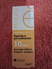 ETAT PUR - Peptide-6 pro-mélanine 10ppm bronzage difficile