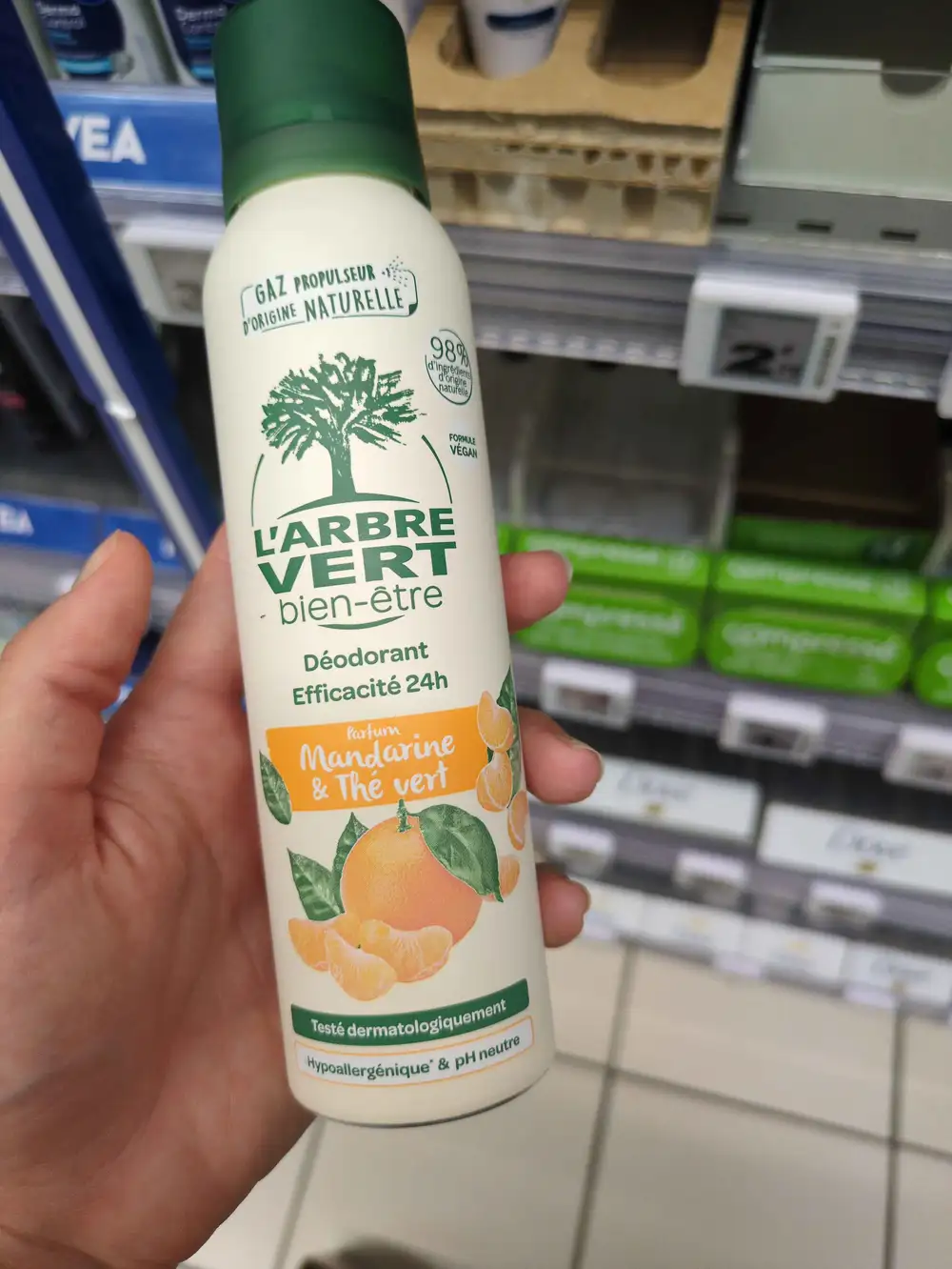L'ARBRE VERT - Mandarine & Thé vert - Déodorant 24h