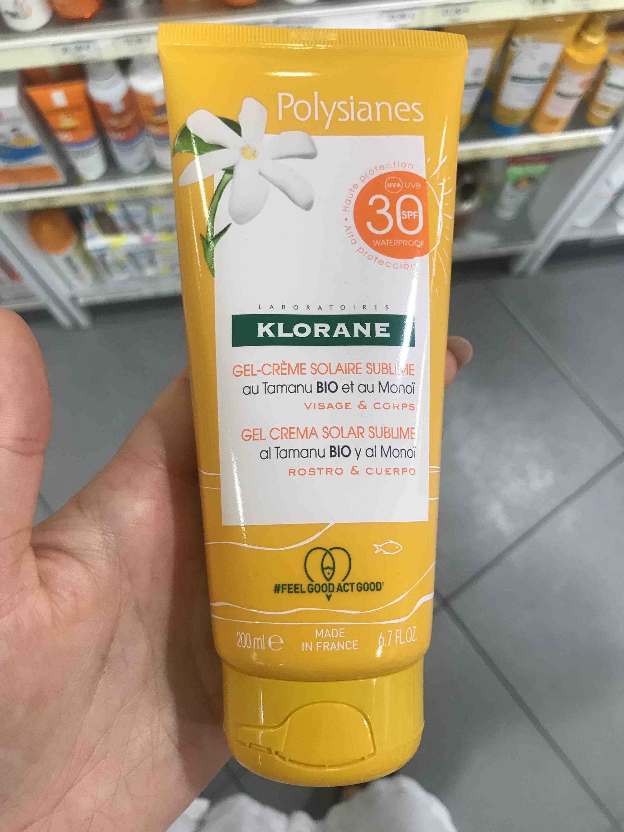 KLORANE - Polysianes - Gel-crème solaire sublime  SPF 30