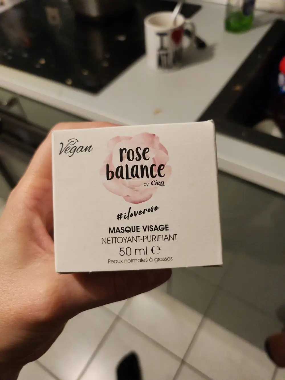 Composition LIDL Cien Rose Balance Masque Visage Nettoyant purifiant 