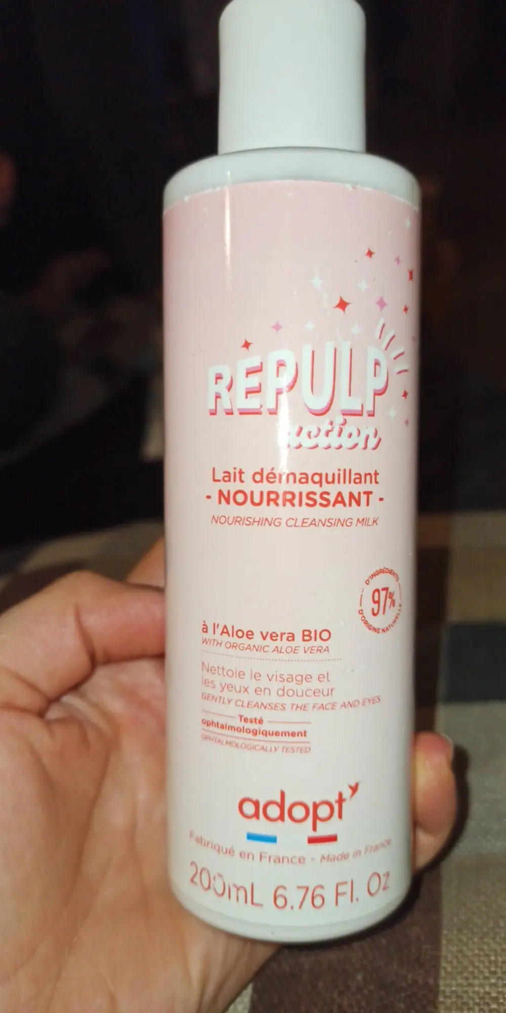 ADOPT' - Repulp action - Lait démaquillant nourrisant