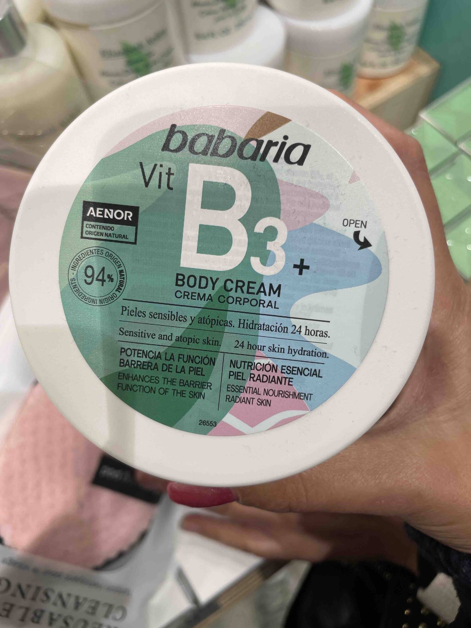 BABARIA - Body cream Vit B3+