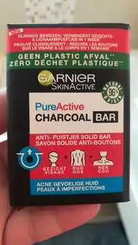 GARNIER - Pureactive charcoal bar - Savon solide anti-boutons