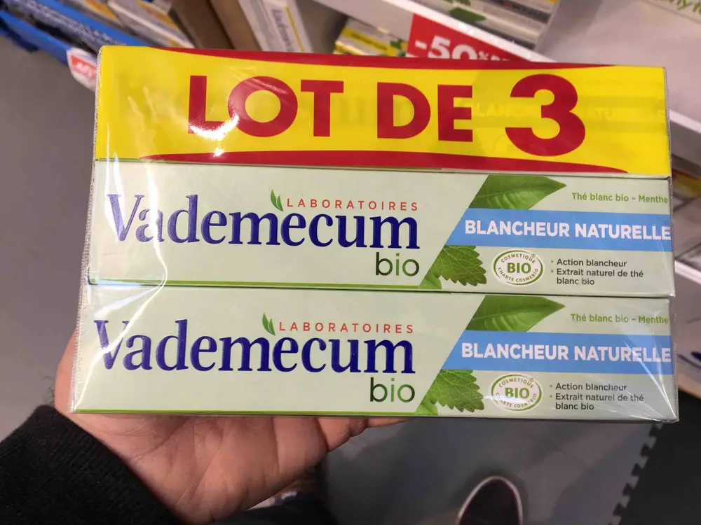 VADEMECUM - Dentifrice blancheur naturelle bio