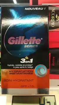 GILLETTE - Series 3 en 1 - Soin hydratant SPF +15