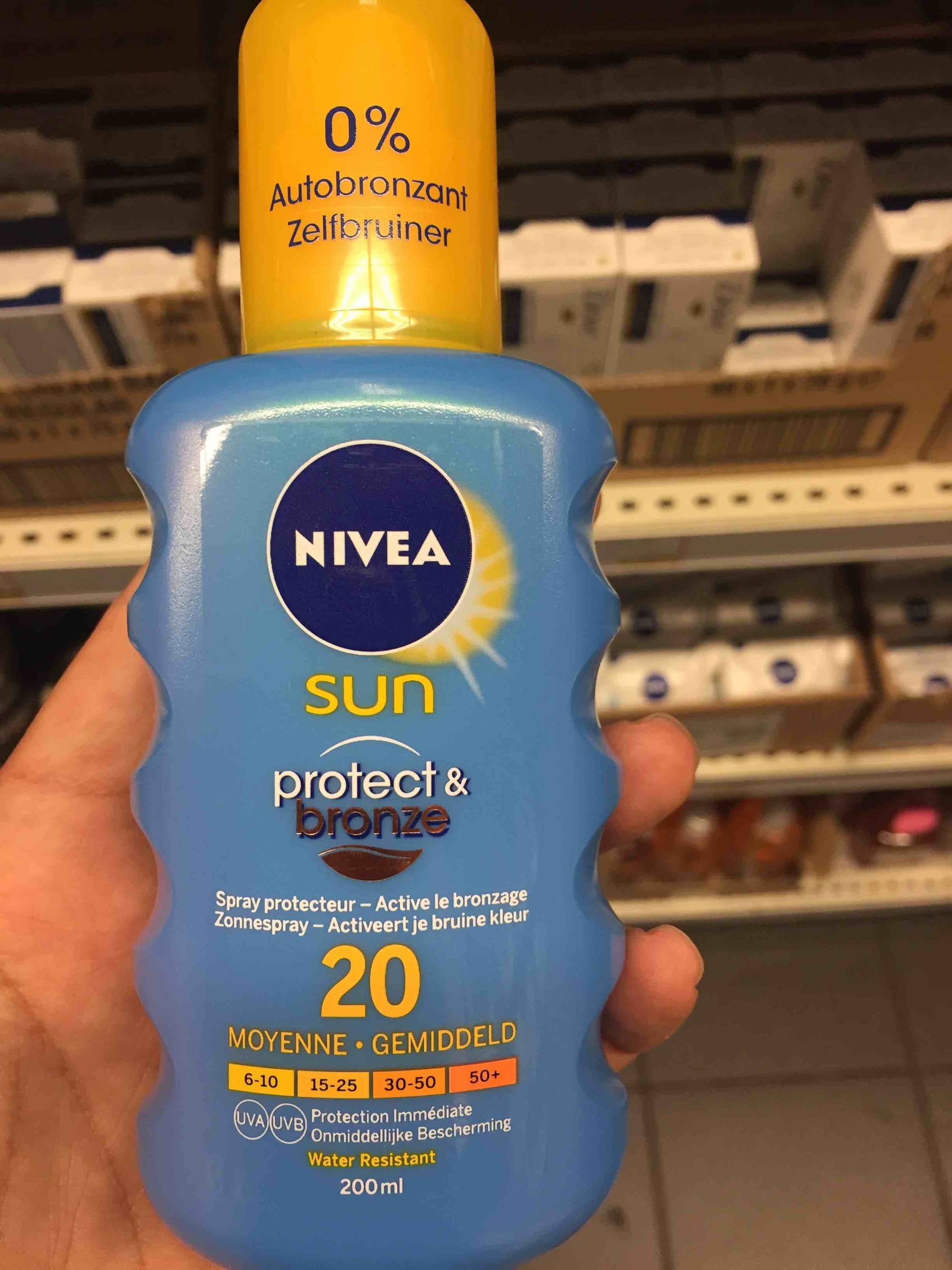 NIVEA - Sun protect & bronze - Spray protecteur 20 moyenne