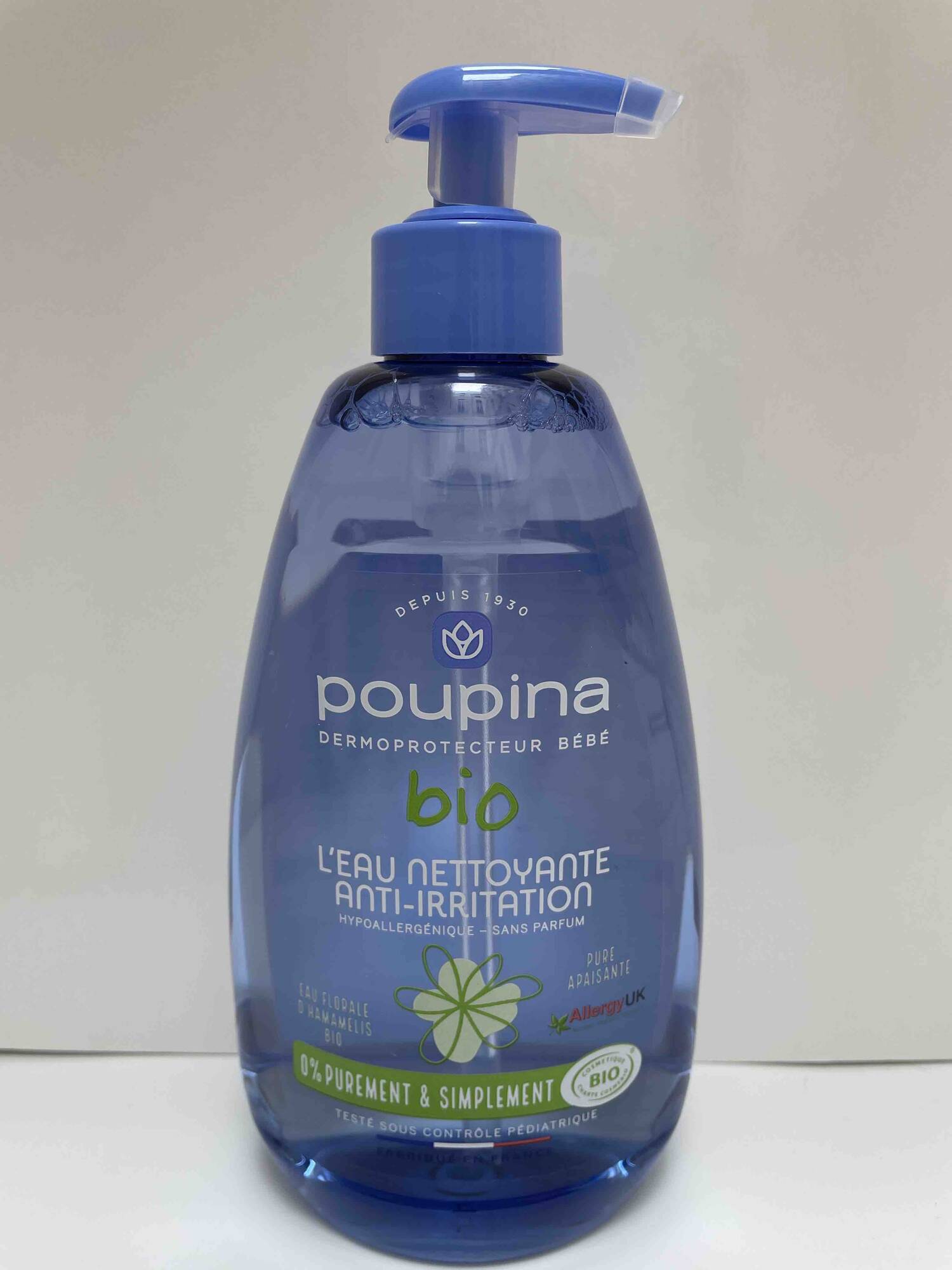 POUPINA - Dermoprotecteur bébé - L'eau nettoyante anti-irritation