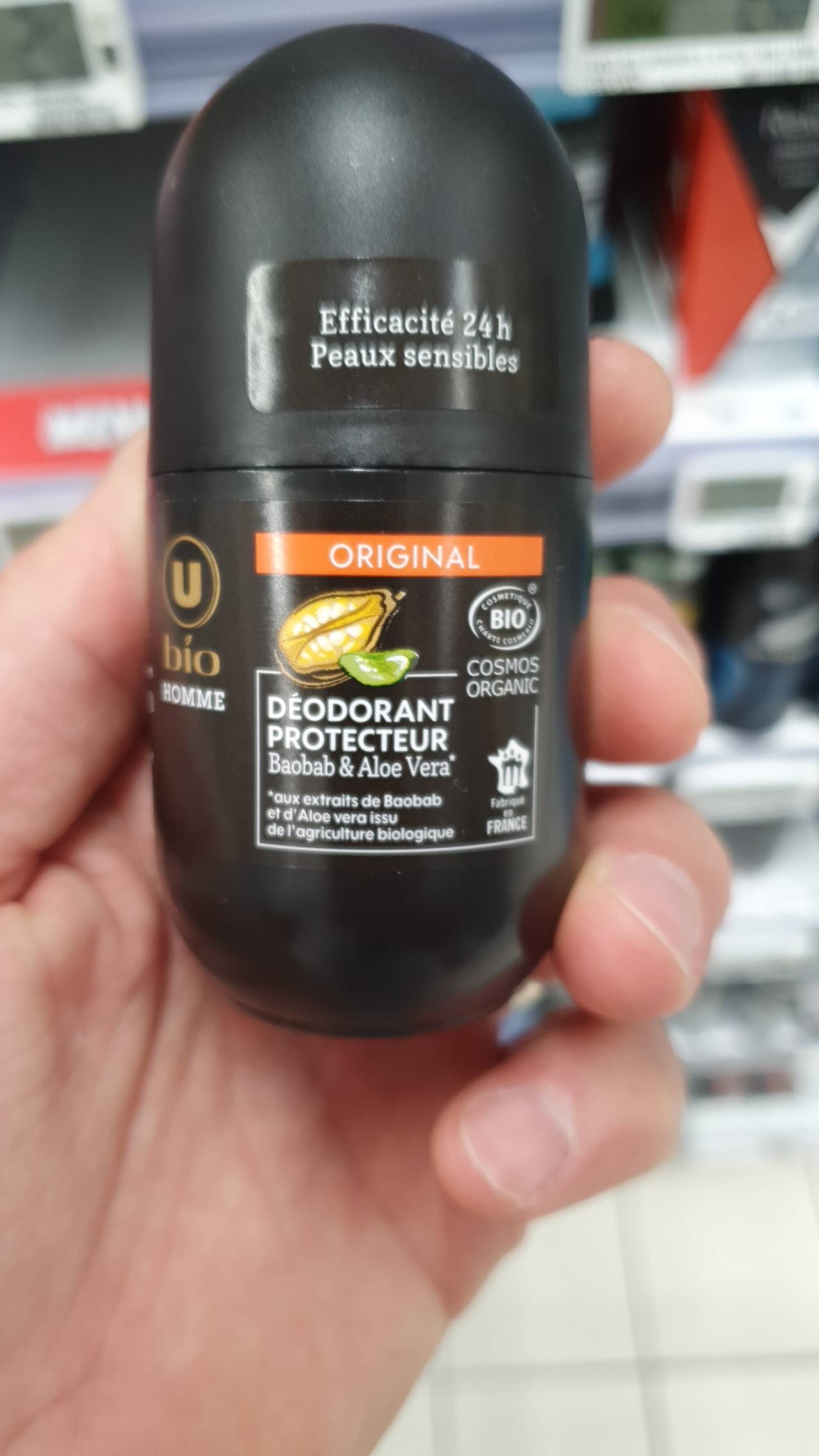 U - Bio Homme - Déodorant protecteur Baobab & Aloe Vera
