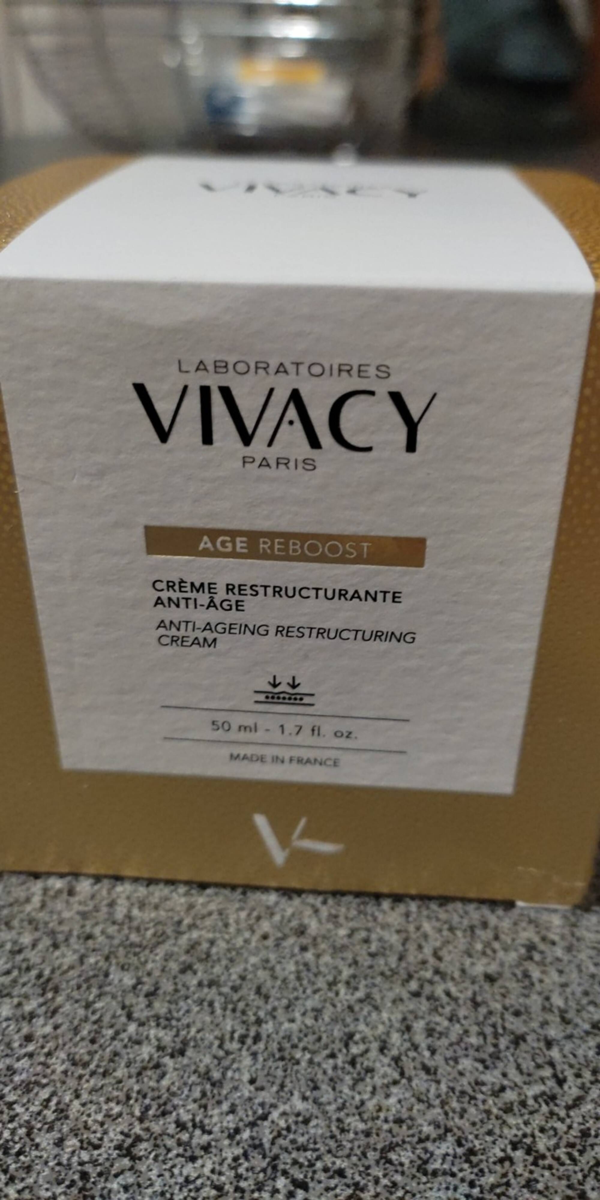 LABORATOIRES VIVACY - Age reboost - Crème restructurante anti-âge