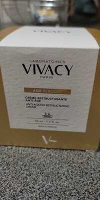LABORATOIRES VIVACY - Age reboost - Crème restructurante anti-âge
