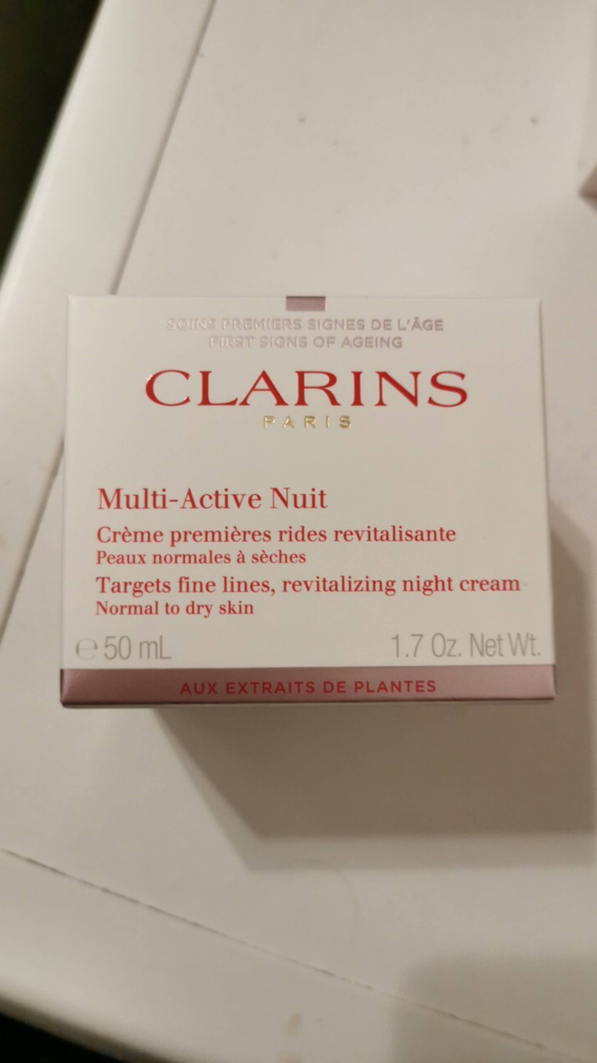 CLARINS - Multi-active nuit - Crème premières rides revitalisante