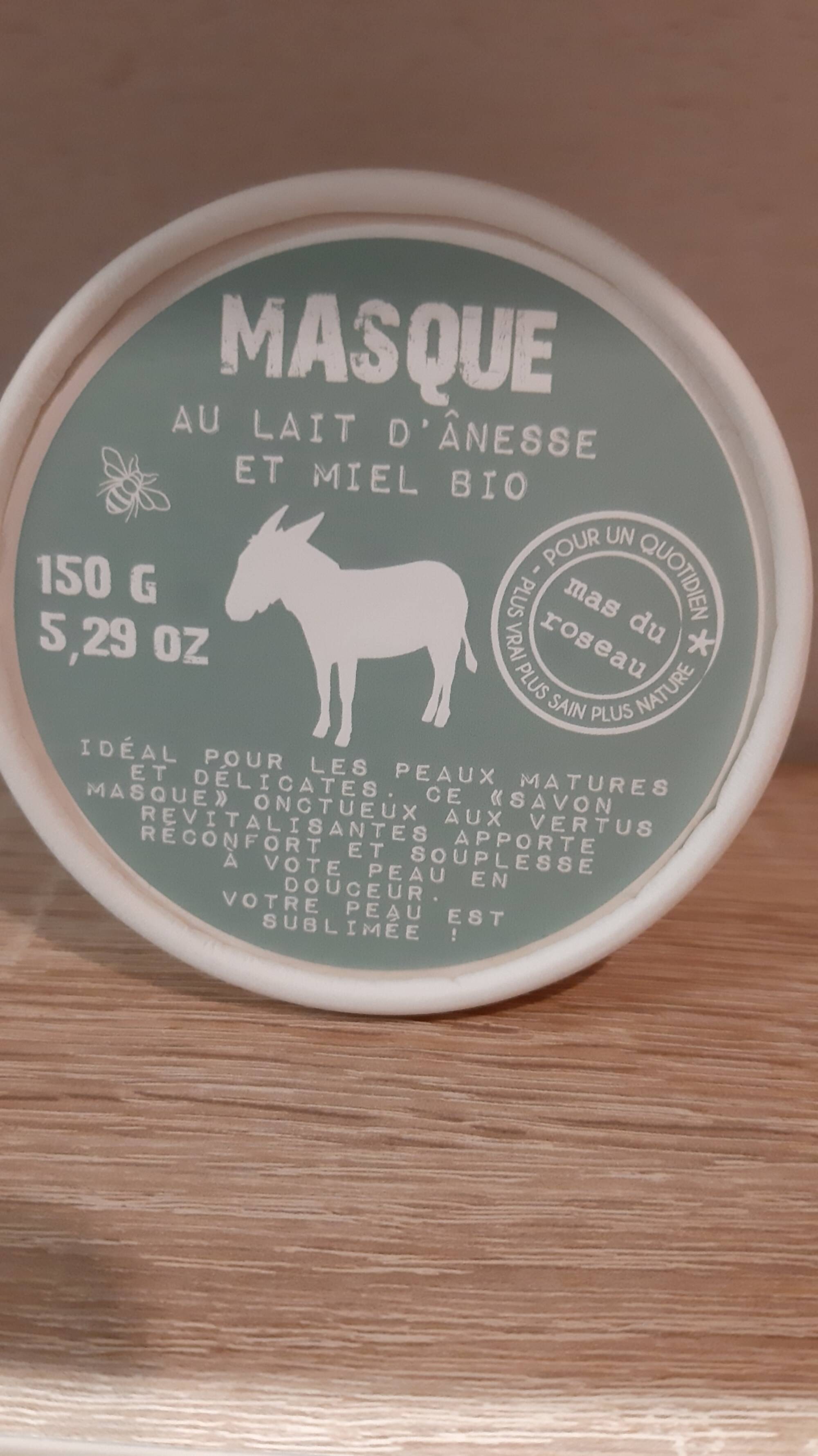 MAS DE ROSEAU - Masque au lait d'ânesse et miel bio