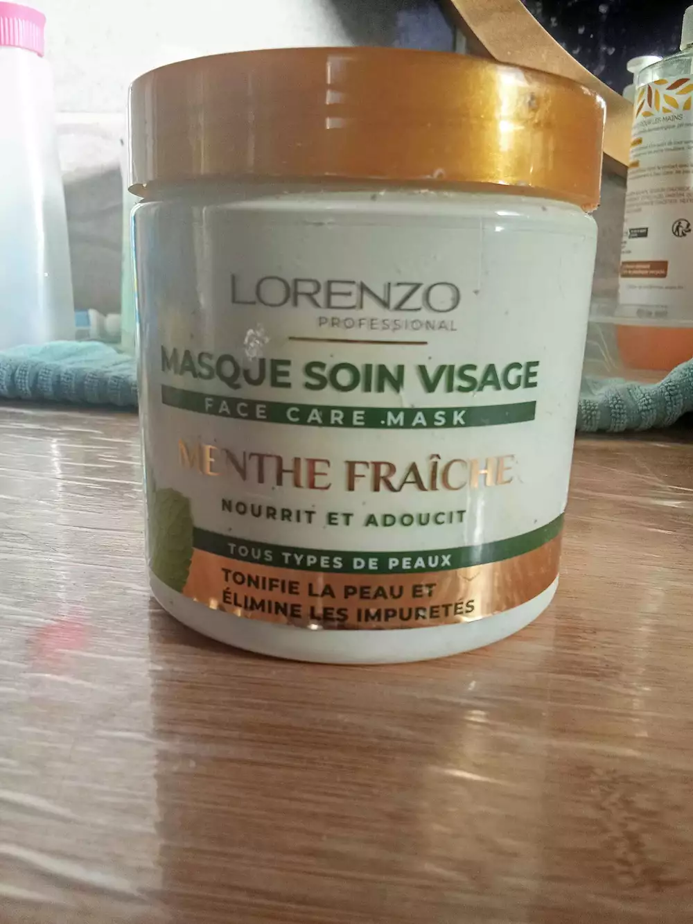 LORENZO - Menthe fraîche - Masque soin visage