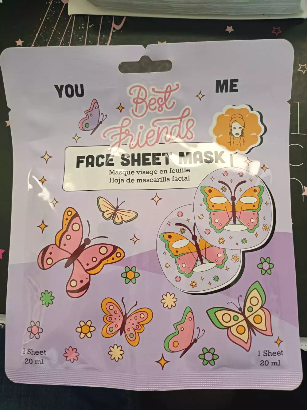 BEST FRIENDS - Masque visage en feuille
