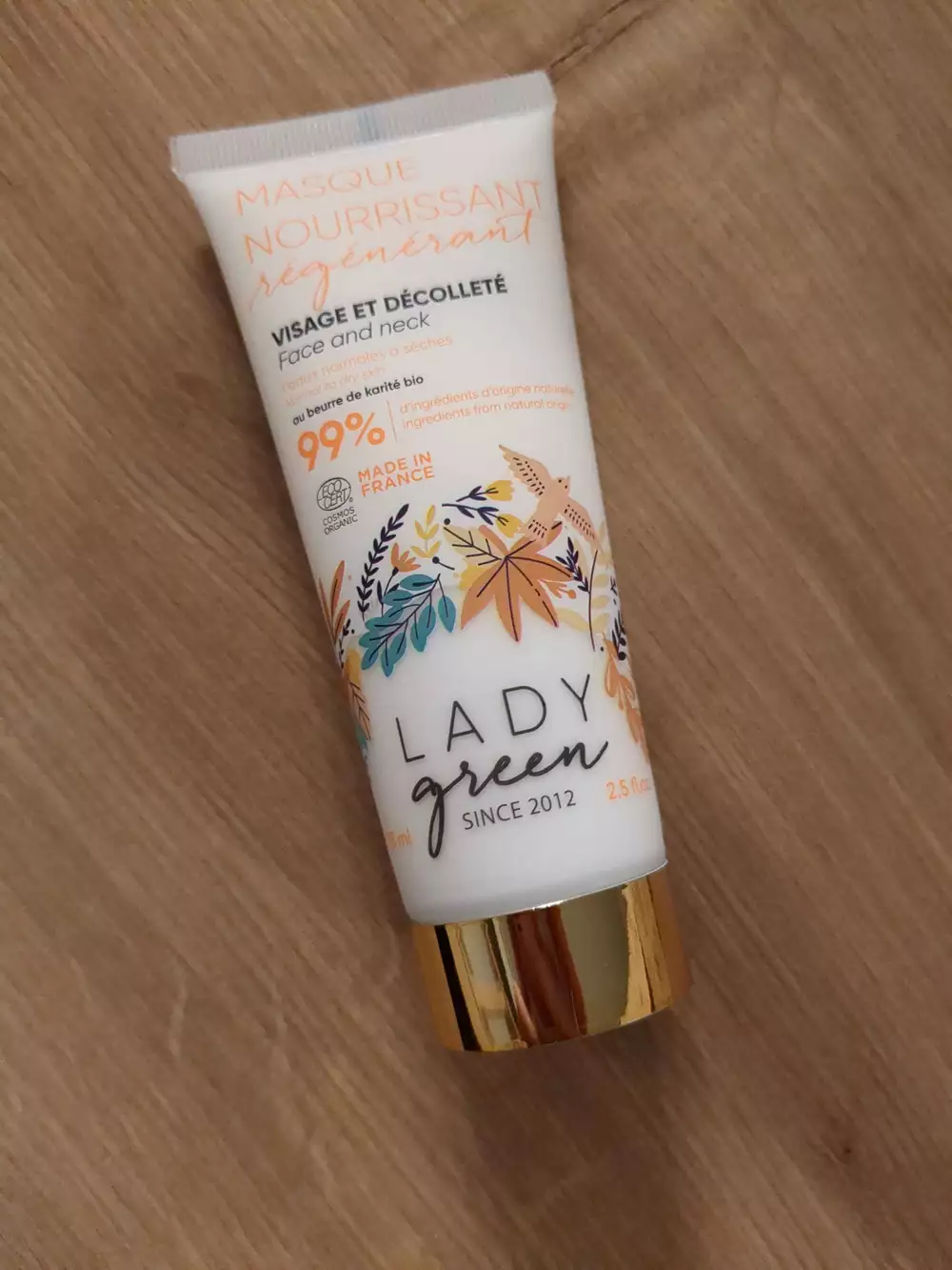 LADY GREEN - Masque nourrissant régénérant visage et décolleté