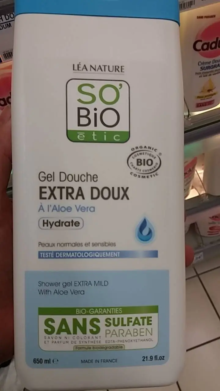 SO'BIO ÉTIC - Extra doux - Gel douche à l'Aloe Vera