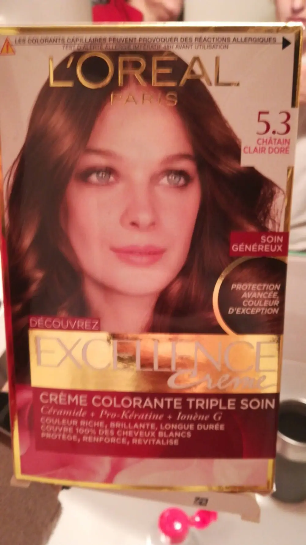 L'ORÉAL - Excellence - Crème colorante triple soin châtain clair doré 5.3