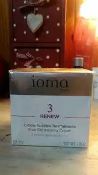 IOMA - 3 Renew - Crème sublime revitalisante