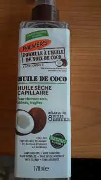 PALMER'S - Huile sèche capillaire noix de coco