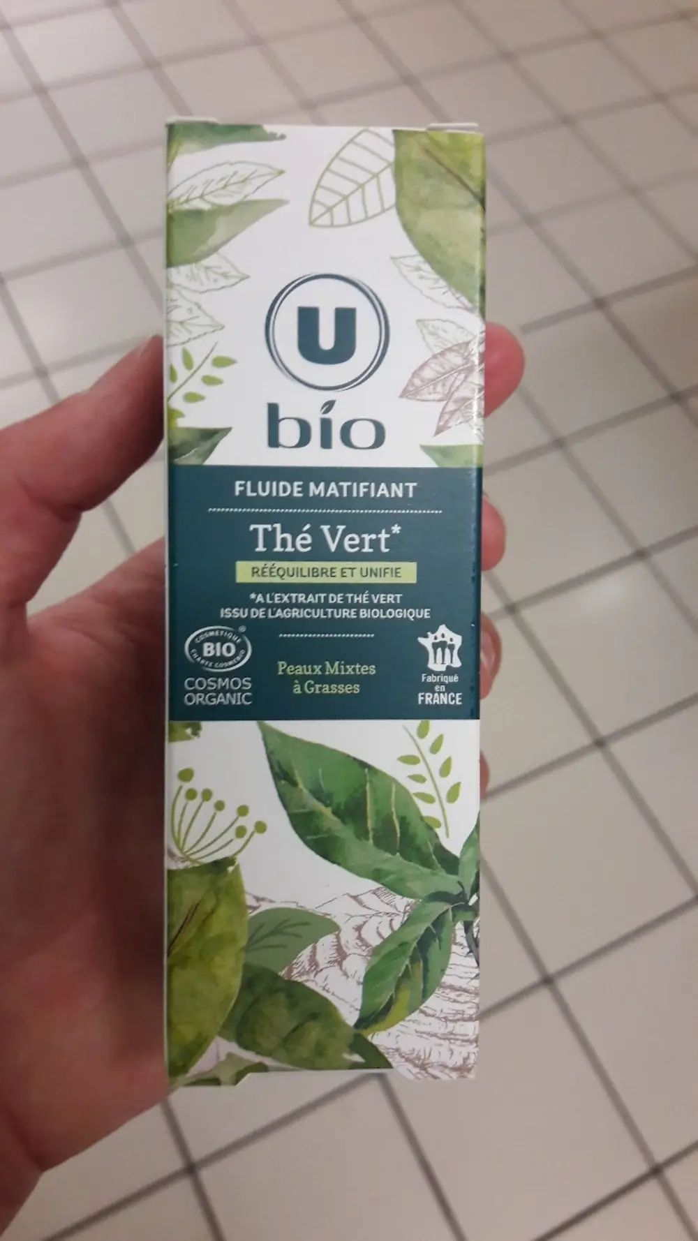 U BIO - Thé vert - Fluide matifiant rééquilibre et unifie bio