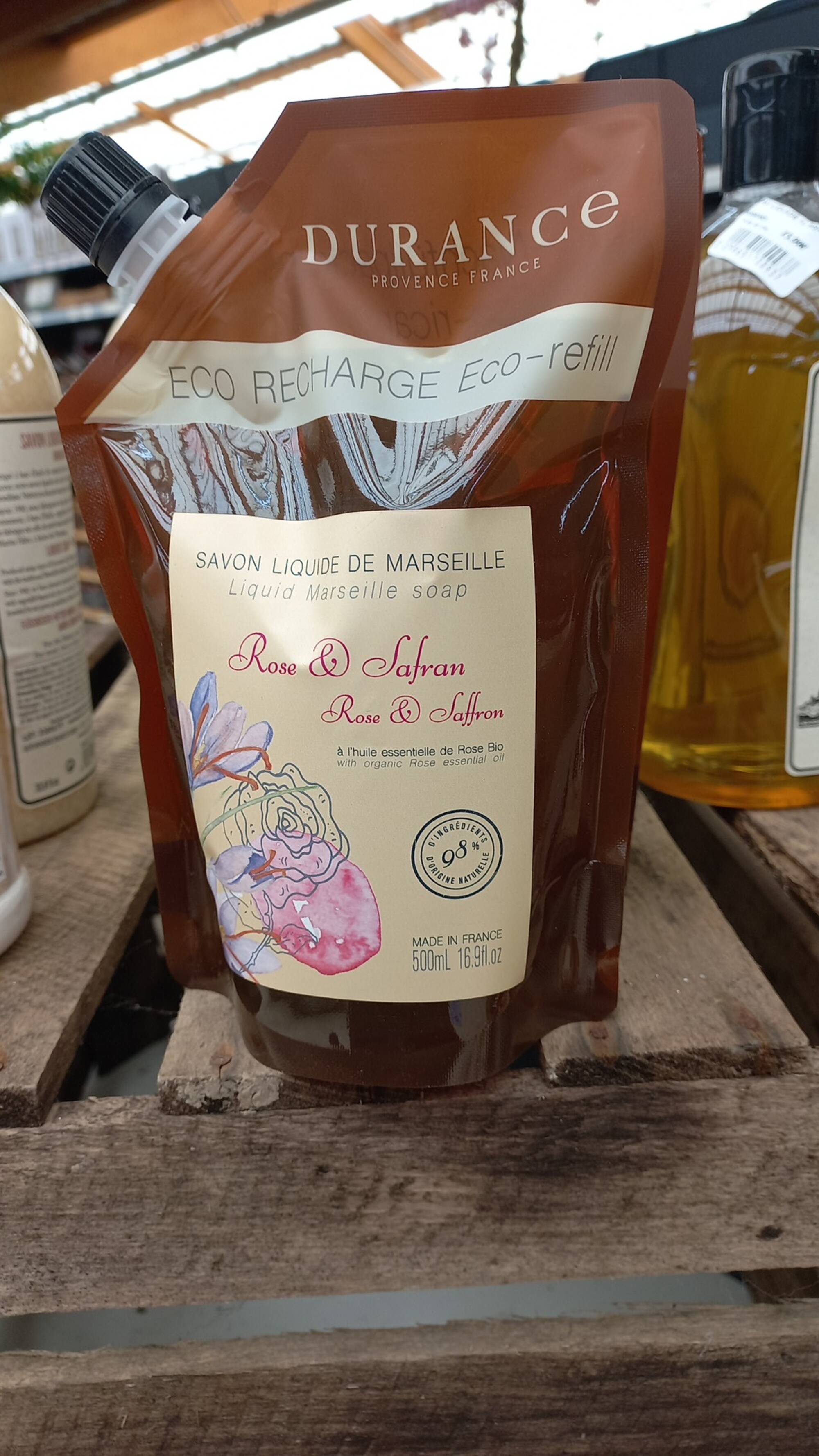 DURANCE - Rose et safran - Savon liquide de Marseille