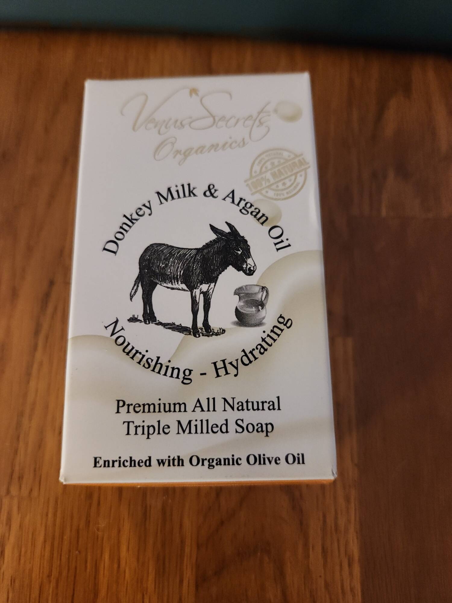 VENUS SECRETS - Donkey milk & argan oil - Triple milled soap